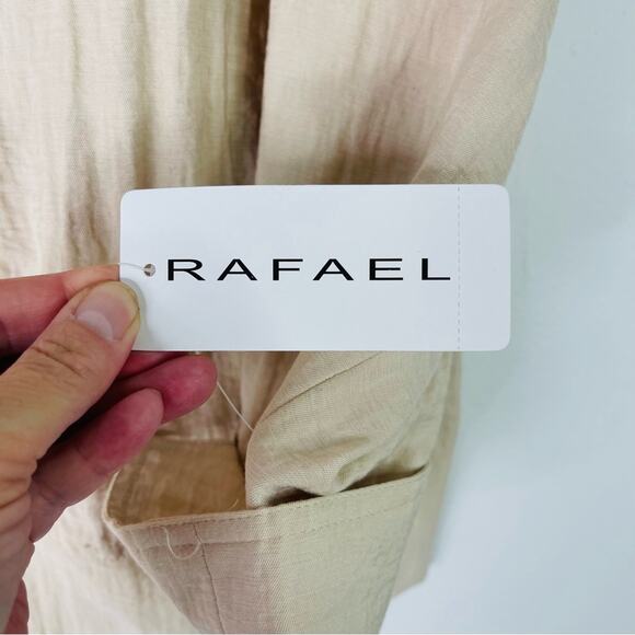 NEW vintage Rafael tan cream lightweight coastal preppy blazer 6 - Picture 5 of 6